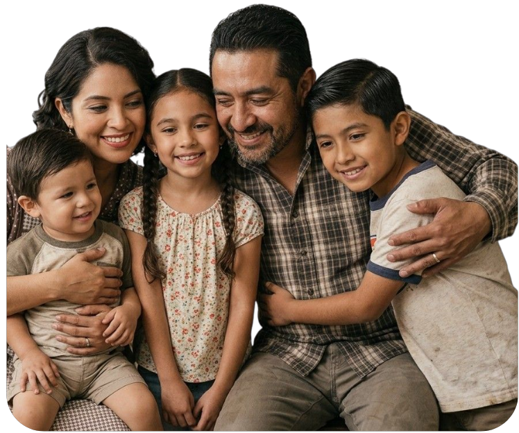 Familia beneficiaria Centro Médico Santa Ana